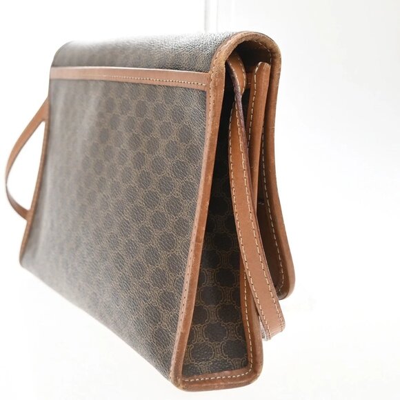 CELINE Logo Macadam Pattern 2Way Shoulder Clutch Bag PVC Leather BN GHW 62KA754 - Picture 5 of 15